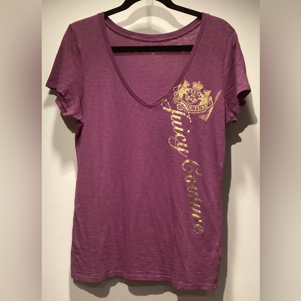 Y2K Juicy Couture V-neck T-shirt